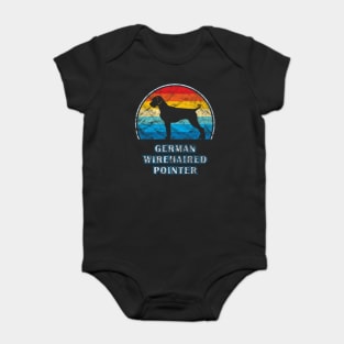 German Wirehaired Pointer Vintage Design Dog Baby Bodysuit